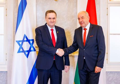 Israel Katz izraeli külügyminiszter fogadása a Sándor-palotában